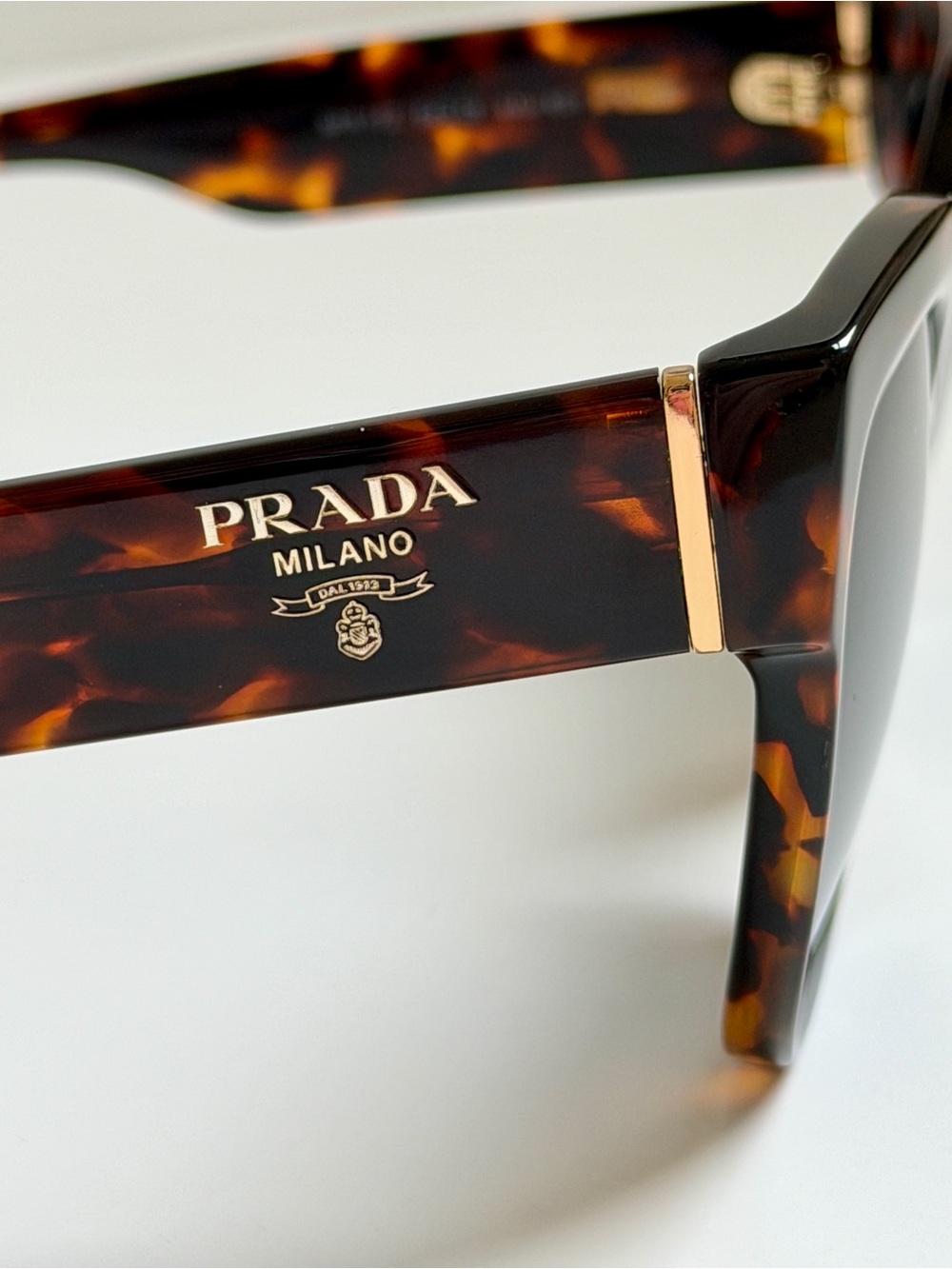 Authentic Prada PR 17ZS Tortoise Cat Eye Square Polarized Sunglasses w/ Case - Picture 6 of 15